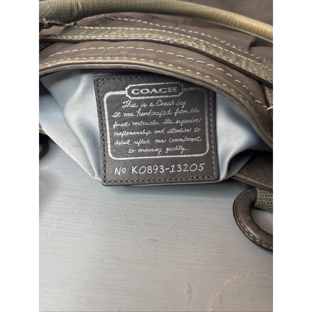 COACH Metallic Gray Leather, Legacy Shoulder Business Tote Bag, Large, 13205 - Picture 16 of 16